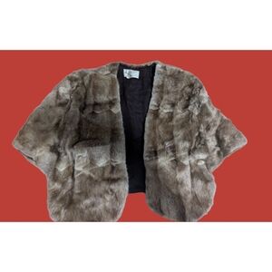 Vintage  I. R. Fox NEW YORK Mink Fur Cropped Shawl(4)
